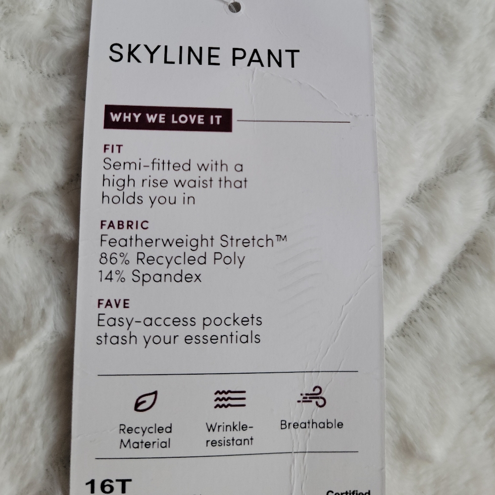 Athleta Skyline Pants, 16T - Picture 7 of 7